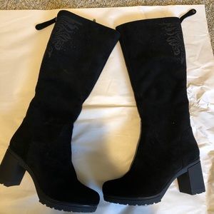 European real suede real fur shearling boots